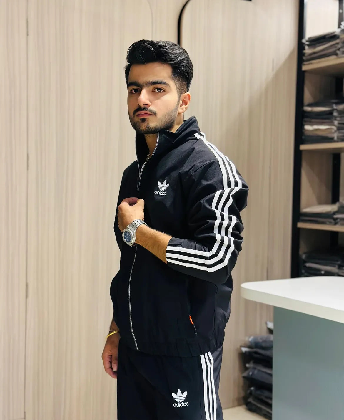 Adidas Premium Track Suit for Men And woman| Stylish &amp; Comfortable Sportswear(Black)
