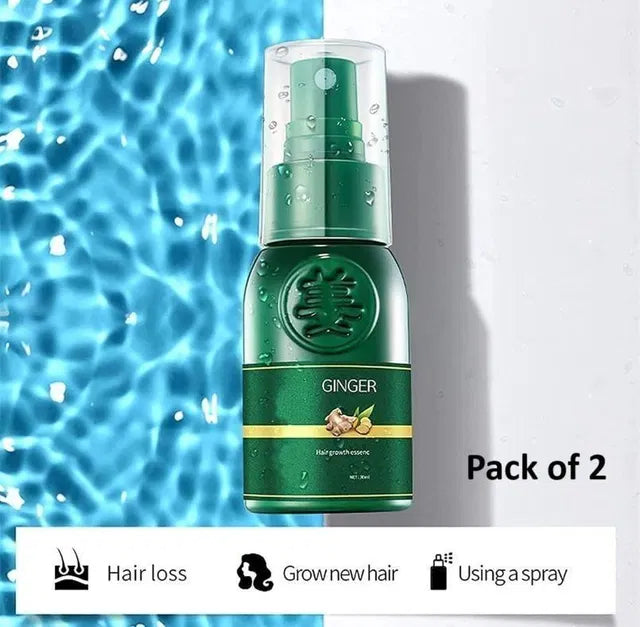 100% natural Ginger Hair Growth Care Spray –buy 1 get 1 free order today (MAN/WOMAN) Lightweight Scalp &amp; Hair Care (No side-effects)